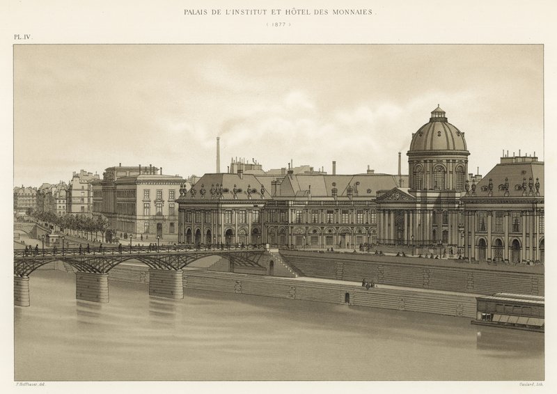 Paleis van het Instituut en Hotel des Monnaies, 1877 door French School