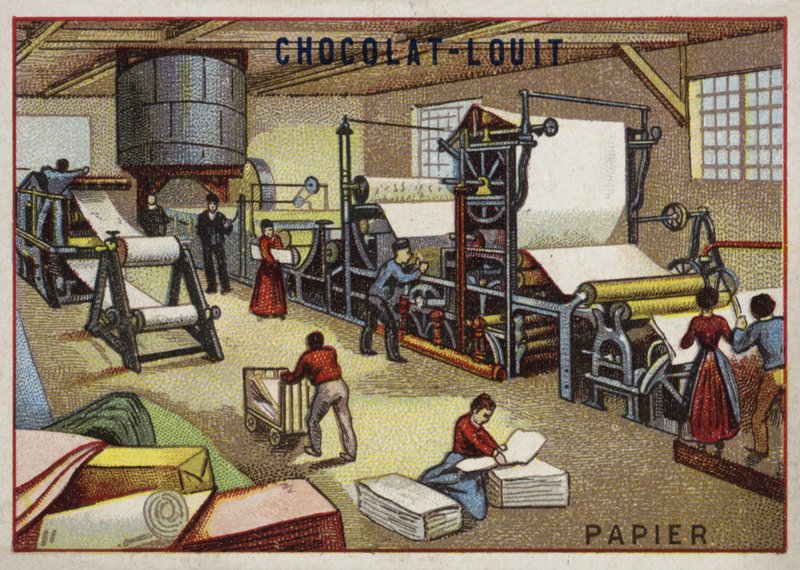 Papierproductie door French School