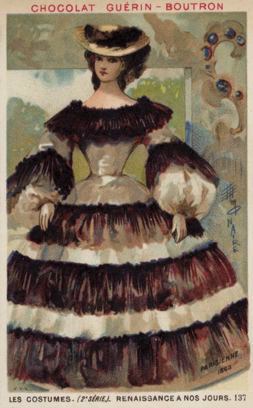 Parijse mode, 1863 door French School