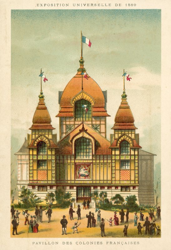 Paviljoen van de Franse Koloniën, Exposition Universelle 1889, Parijs door French School