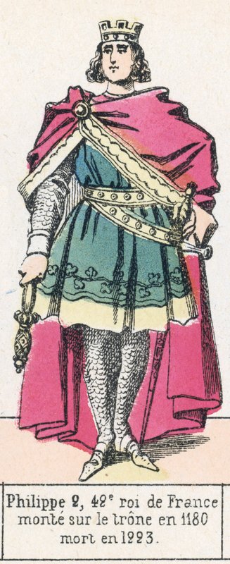 Filips II, 42e koning van Frankrijk, besteeg de troon in 1180, stierf in 1223 door French School