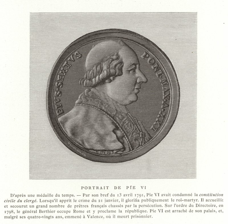 Paus Pius VI door French School