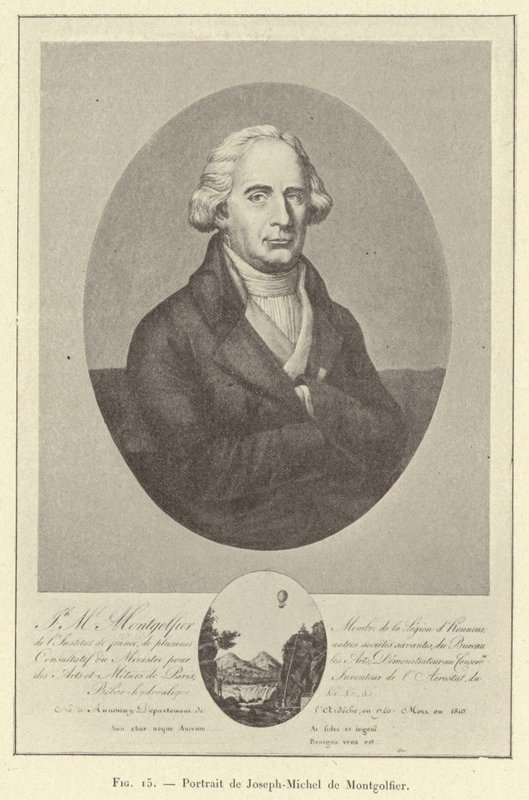 Portret van Joseph-Michel de Montgolfier door French School