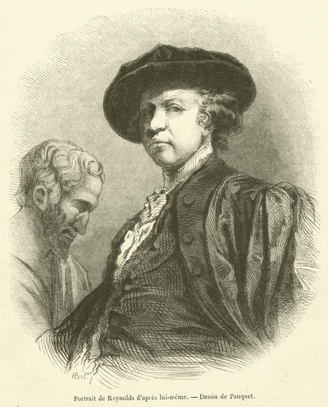 Portret van Reynolds naar zichzelf door French School