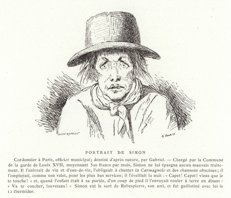 Portret van Antoine Simon door French School