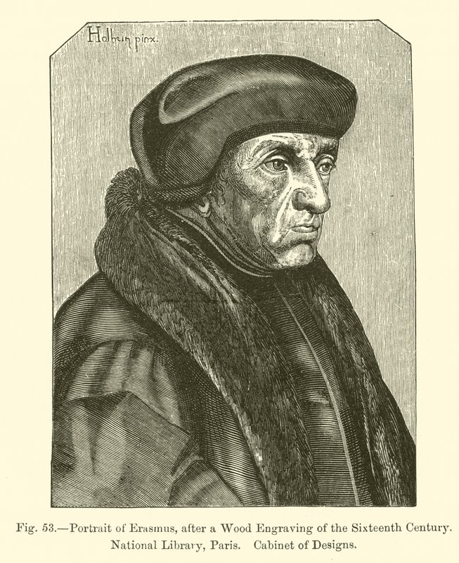 Portret van Erasmus door French School