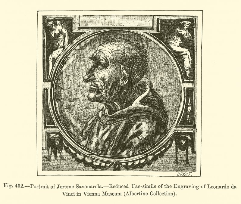 Portret van Jerome Savonarola door French School