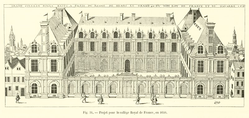 Project voor het Royal College van Frankrijk, in 1610 door French School