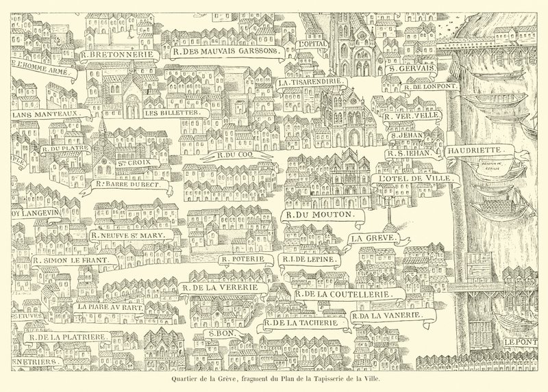 Wijk van de Greve, fragment van het Plan van het Tapijt van de Stad door French School