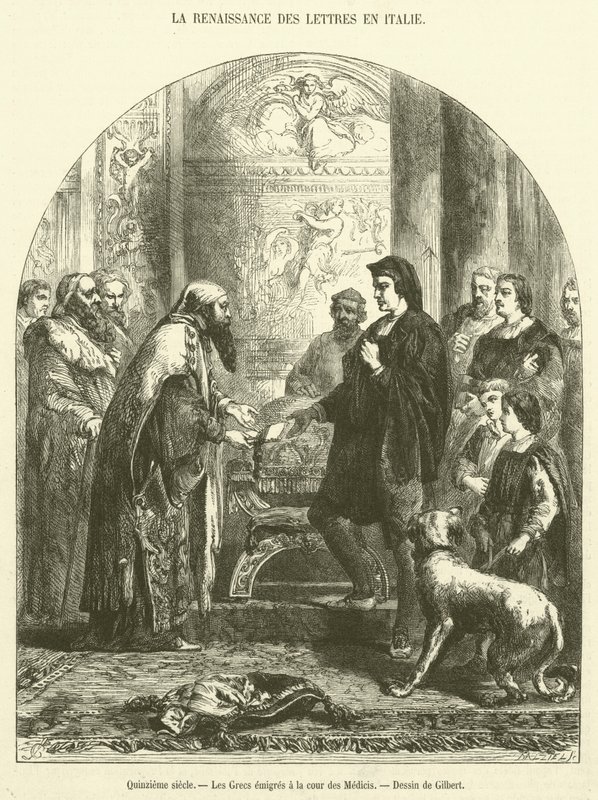 Vijftiende eeuw, De Grieken geëmigreerd aan het hof van de Medici door French School