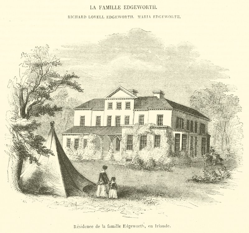 Residentie van de familie Edgeworth, in Ierland door French School