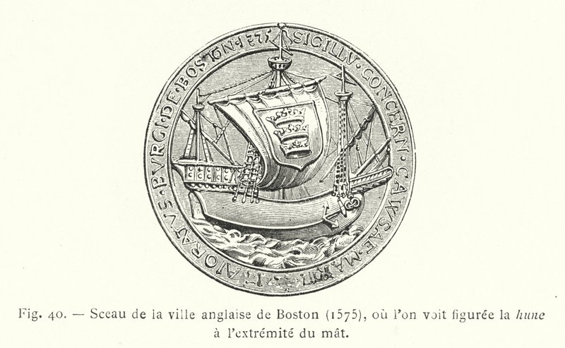Zegel van de Engelse stad Boston door French School
