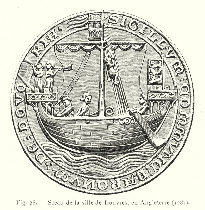 Zegel van de stad Dover, in Engeland door French School