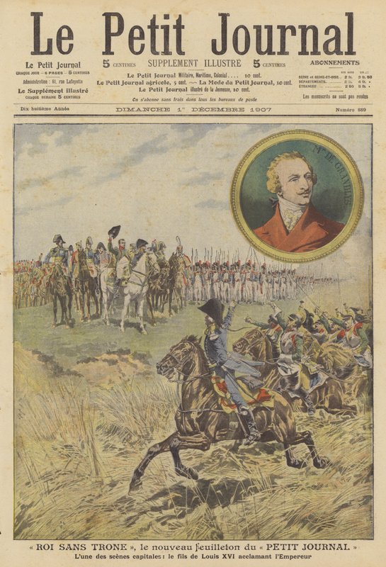 Scène uit "Koning zonder troon", de nieuwe serie in Le Petit Journal door French School