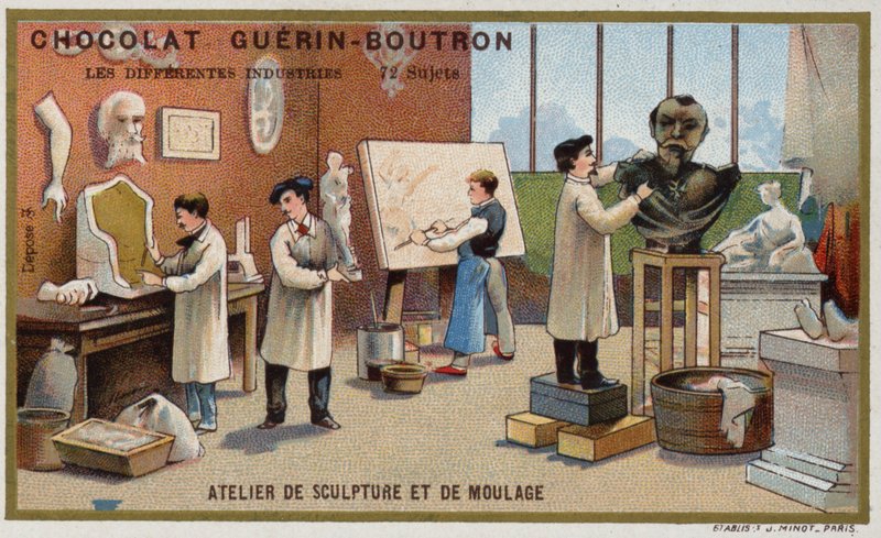 Beeldhouw- en gietwerkplaats door French School