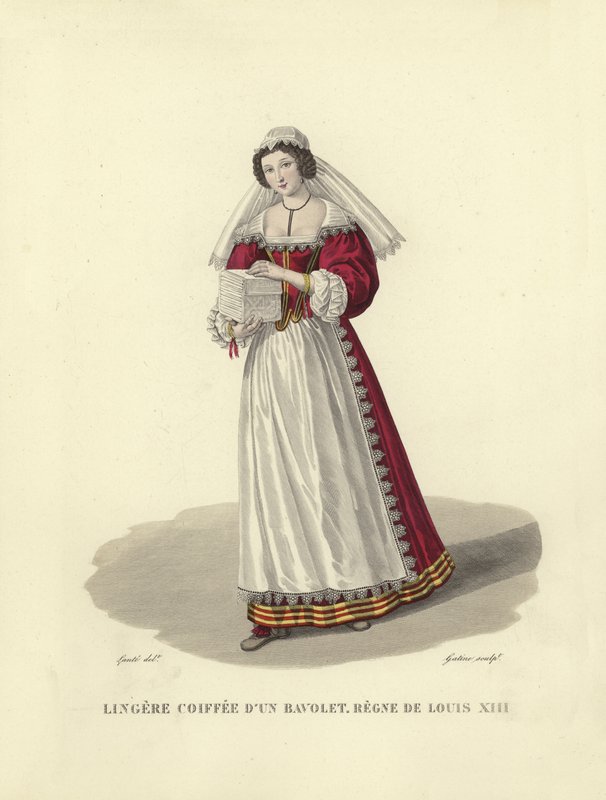 Naaister met een valance, regeerperiode van Lodewijk XIII van Frankrijk door French School