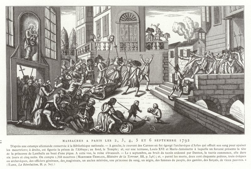 Septembermoorden, Parijs, Franse Revolutie, 1792 door French School
