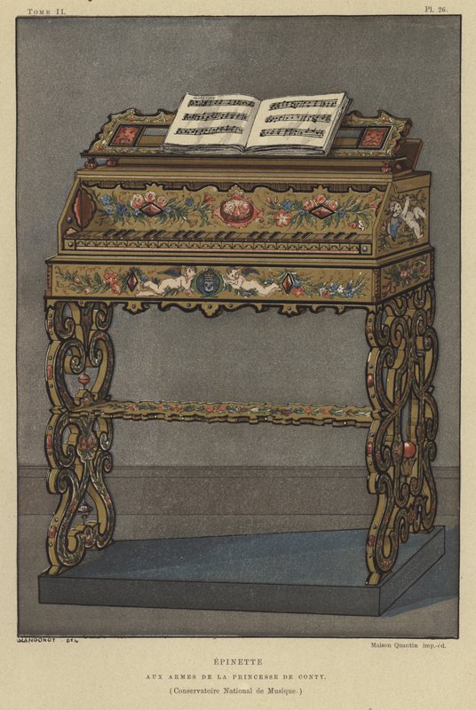 Spinet met het wapen van de Prinses van Conti door French School