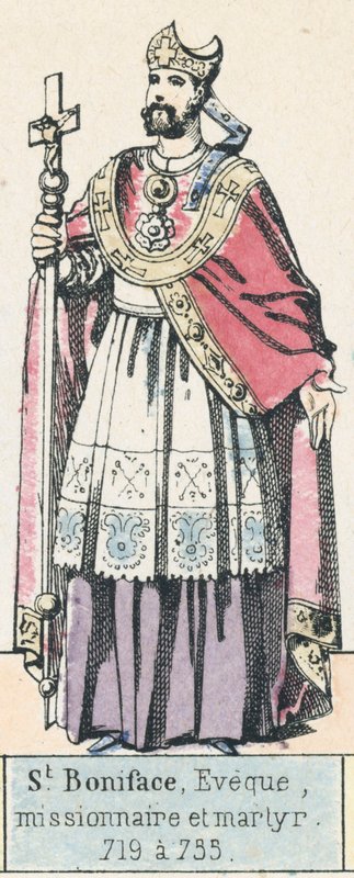 St. Bonifatius, bisschop, missionaris en martelaar, 719 tot 735 door French School