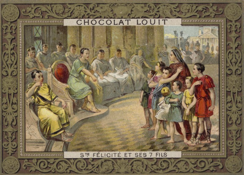 Sint Felicitas van Rome en haar zeven zonen door French School