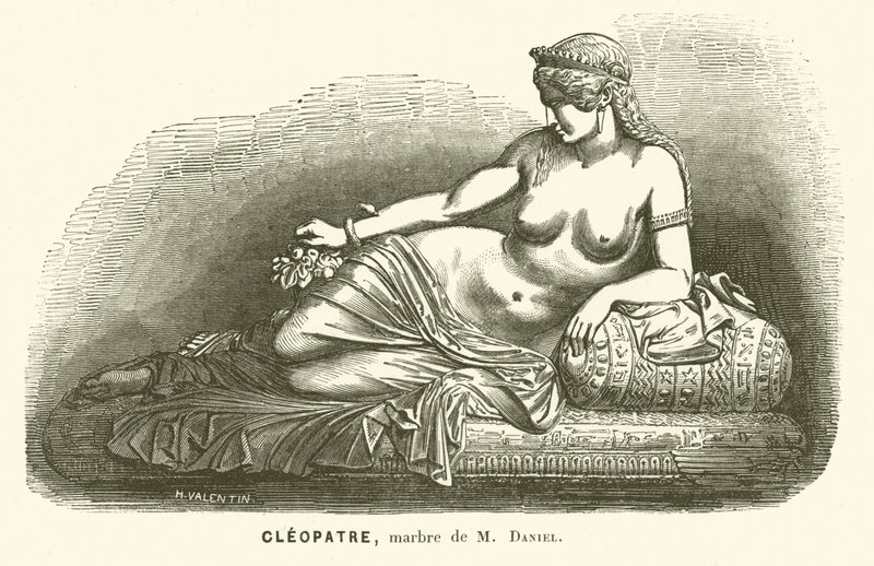 Standbeeld van Cleopatra VII, laatste heerser van Ptolemaeïsch Egypte, door Daniel door French School