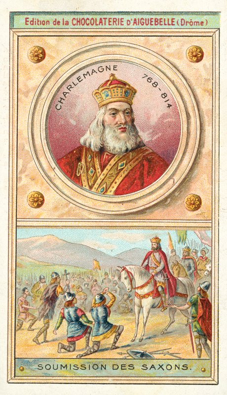 Onderwerping van de Saksen aan Karel de Grote, 785 door French School