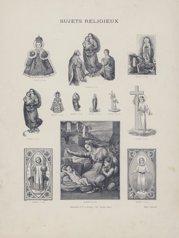 Religieuze onderwerpen (gravure) door French School