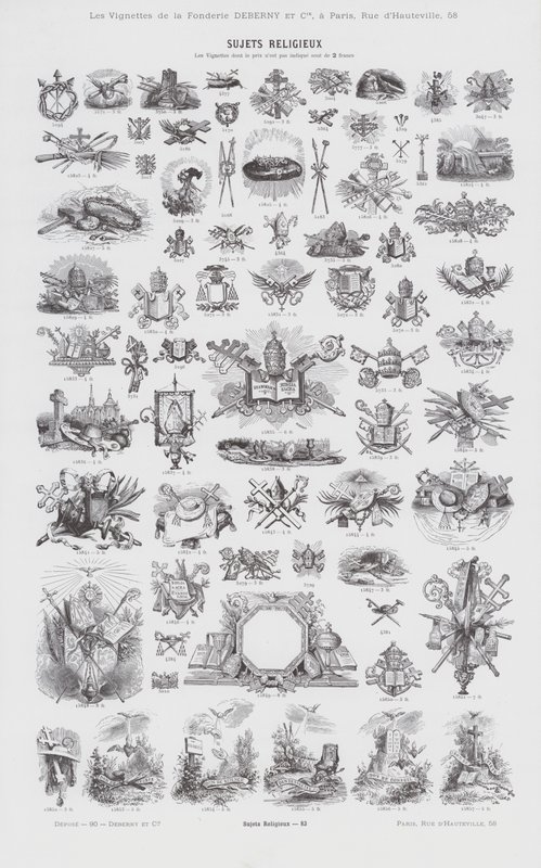Religieuze onderwerpen (gravure) door French School