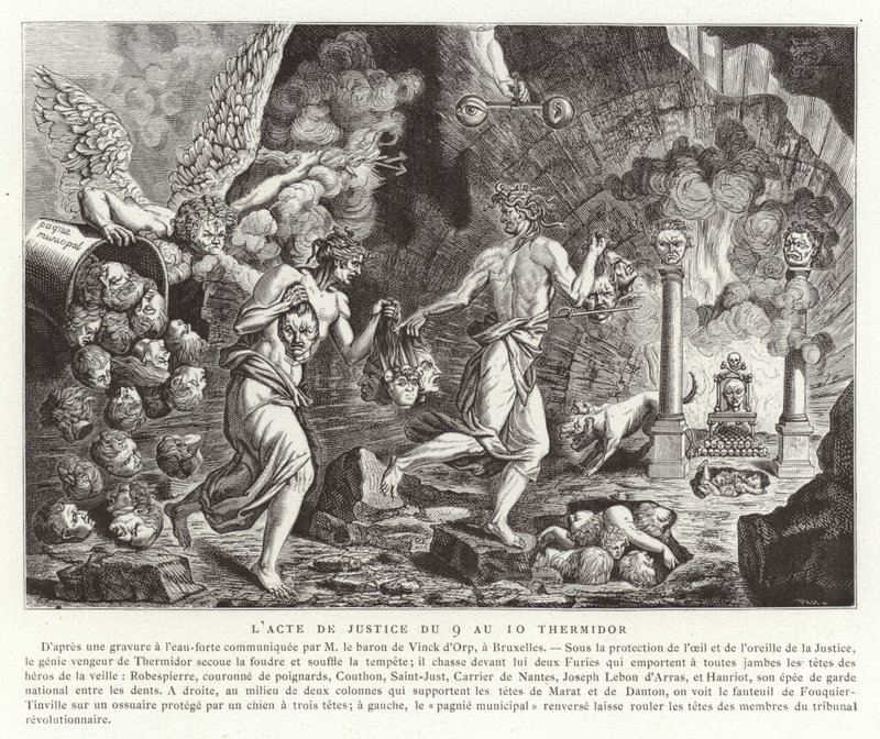 De daad van gerechtigheid van 9-10 Thermidor (27-28 juli 1794) door French School