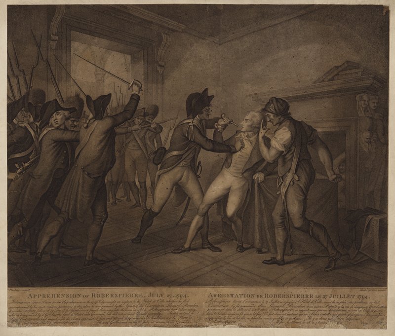 De arrestatie van Robespierre op 27 juli 1794 door French School