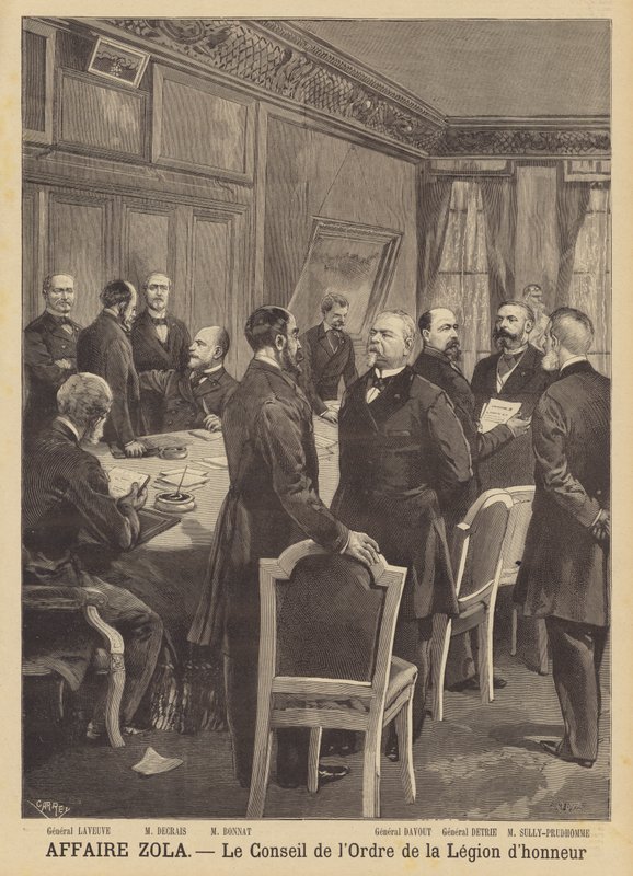 De Emile Zola lasterzaak - De Raad van de Orde van het Legioen van Eer door French School