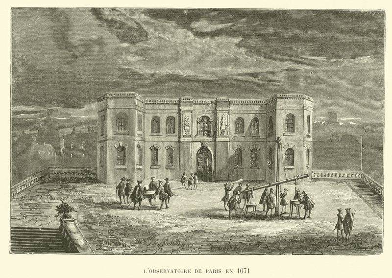 Het Observatorium van Parijs in 1671 (gravure) door French School