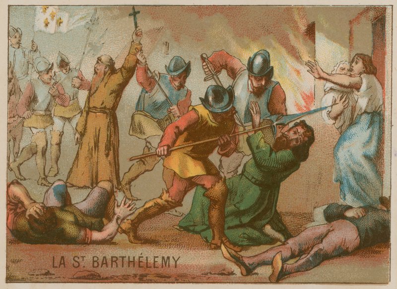 De Bartholomeusnacht door French School