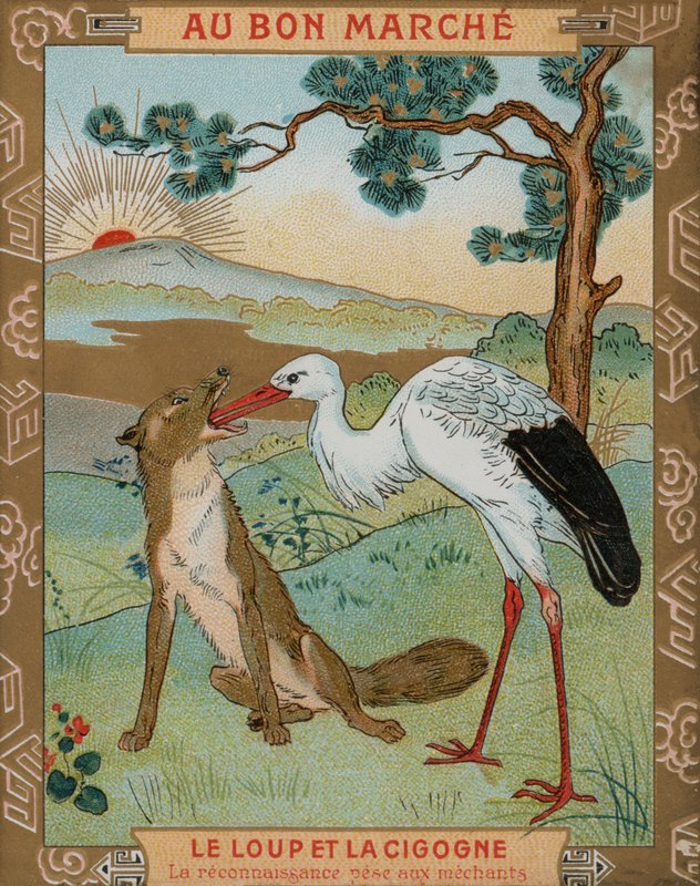 De Wolf en de Kraanvogel, een van Aesopus
