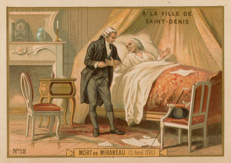 De dood van Mirabeau, 2 april 1791 door French School