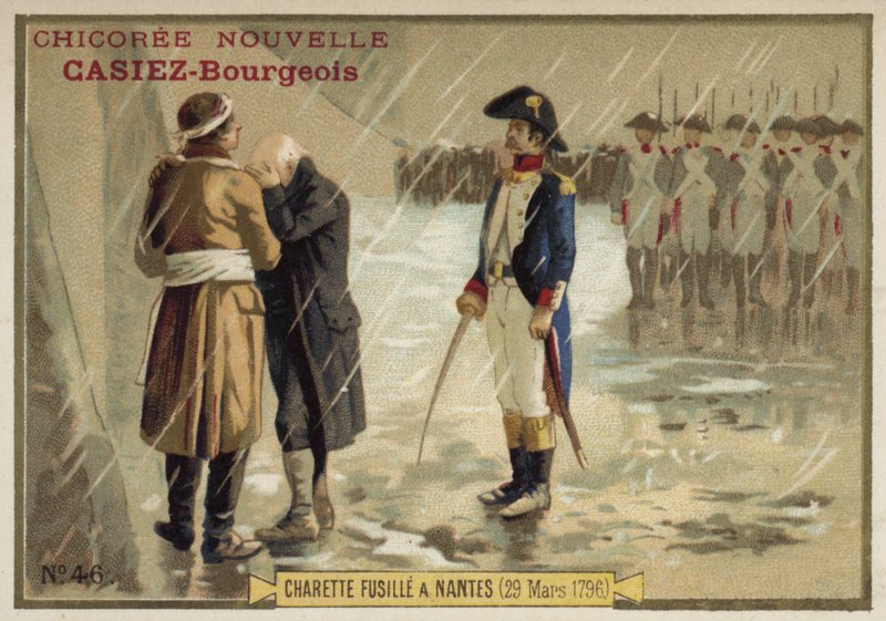 De executie van de royalistische generaal François de Charette, Nantes, 29 maart 1796 door French School