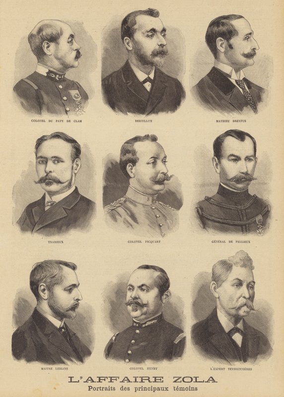 De lasterzaak van Emile Zola door French School