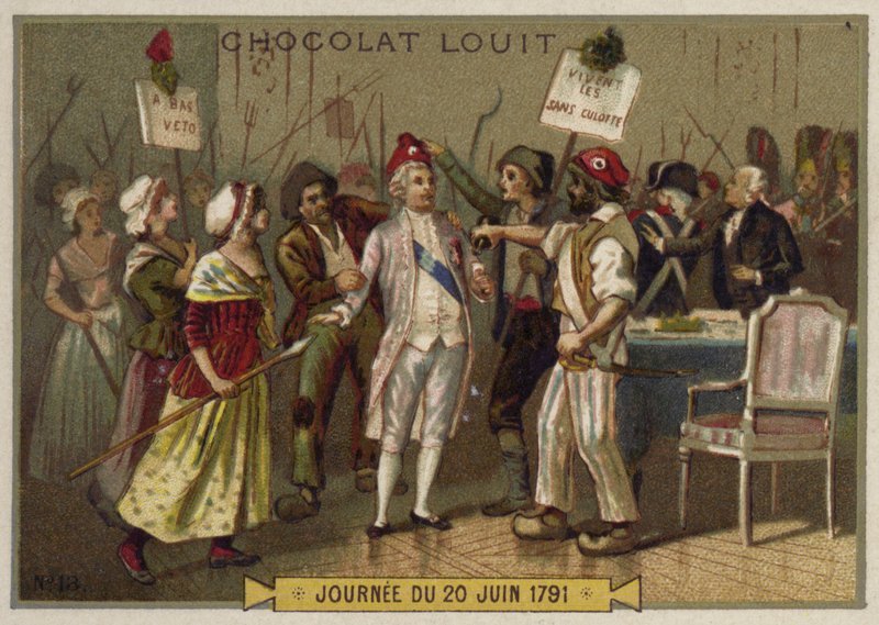 De sansculotten bestormen het Tuilerieënpaleis, Franse Revolutie, 20 juni 1792 door French School