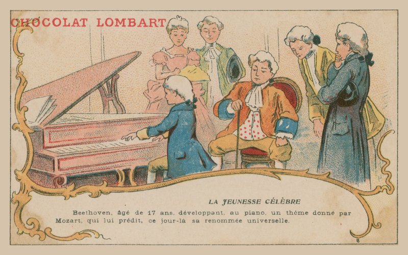 De jonge Beethoven aan de piano door French School