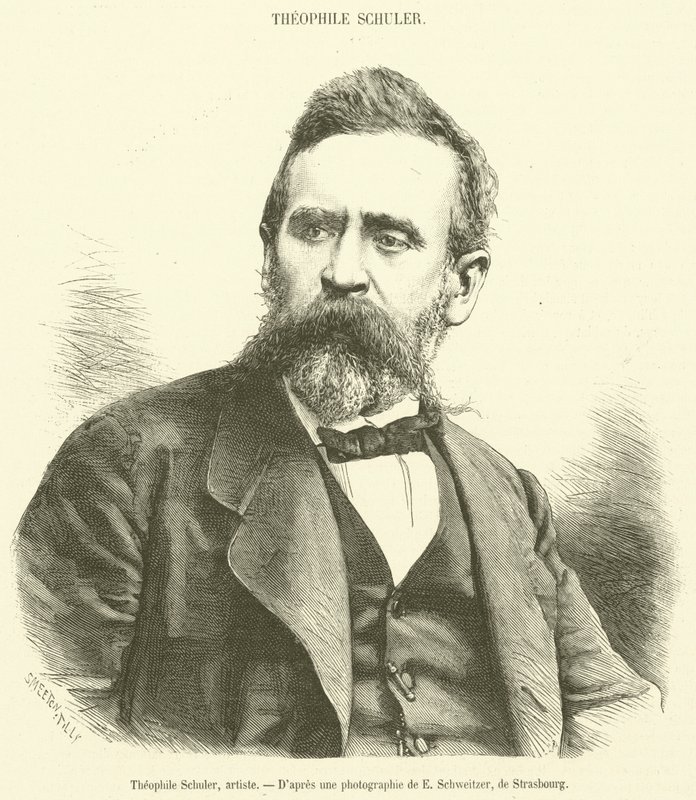 Theophile Schuler, kunstenaar (gravure) door French School
