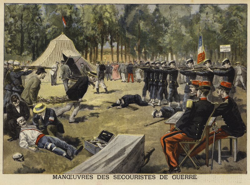 Oefening voor legerartsen, Frankrijk, 1897 door French School