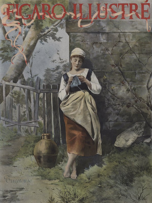 Tricoteuse (Breister). Omslag van Le Figaro Illustre, september 1896 (kleurenlitho) door French School