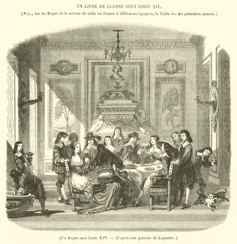 Een maaltijd onder Lodewijk XIV door French School