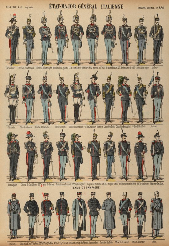 Uniformen van het Italiaanse leger door French School