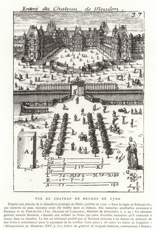Uitzicht op het Kasteel van Meudon in 1700 door French School