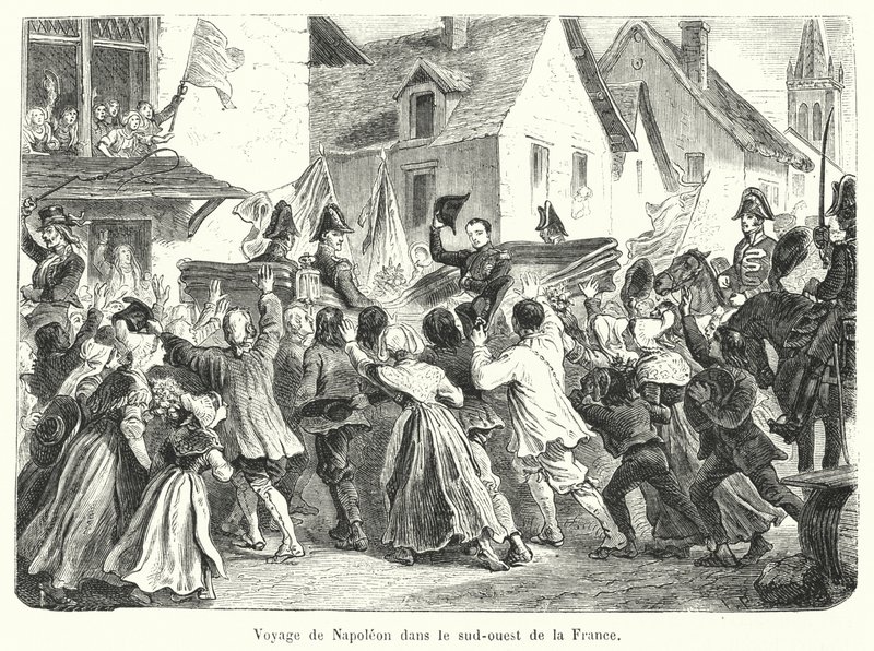 Reis van Napoleon in het zuidwesten van Frankrijk door French School