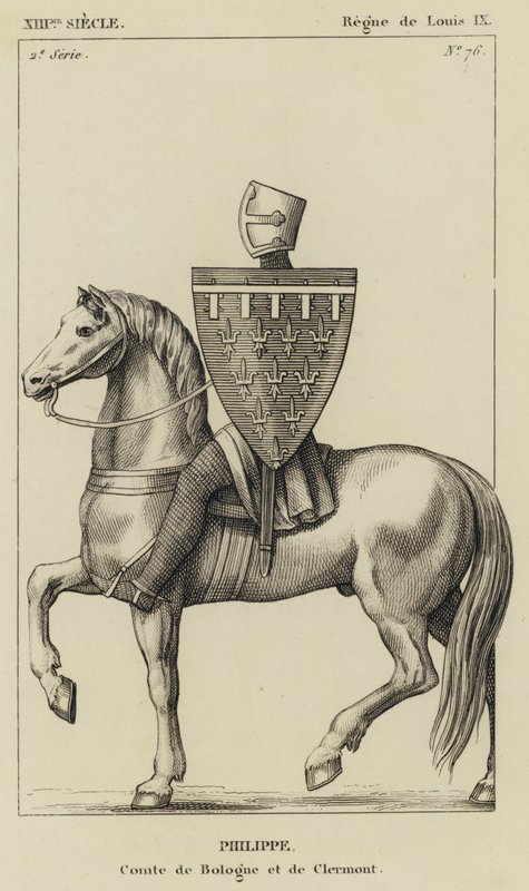 XIII Eeuw, Regering van Lodewijk IX, Filips, Graaf van Boulogne en Clermont door French School