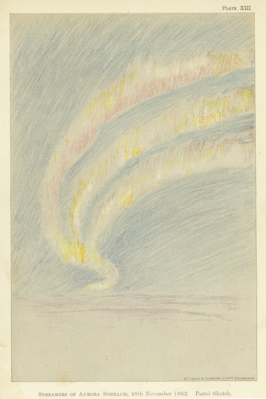 Stromen van het noorderlicht, 28 november 1893 door Fridtjof Nansen