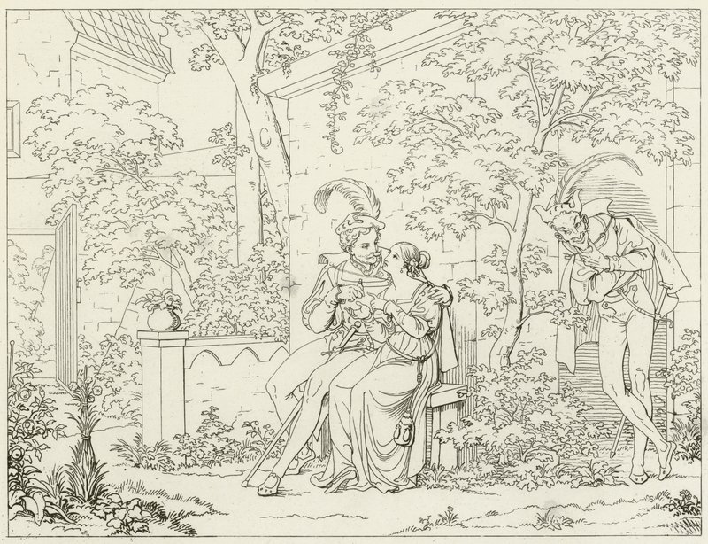 Illustratie voor Goethes Faust door Friedrich August Moritz Retzsch