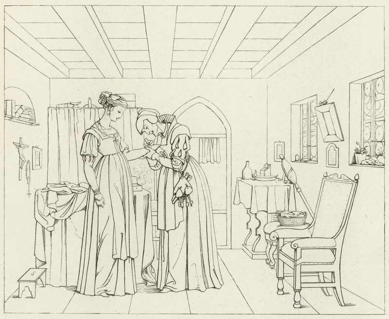 Illustratie voor Goethes Faust door Friedrich August Moritz Retzsch